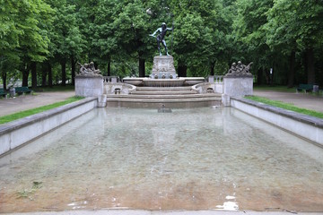 Stone monument with fountain