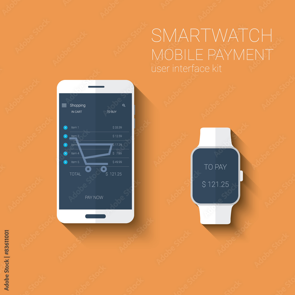 Poster mobile payments application graphic user interface. nfc