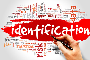 Word Cloud with Identification related tags business concept