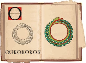 letter O with Ouroboros