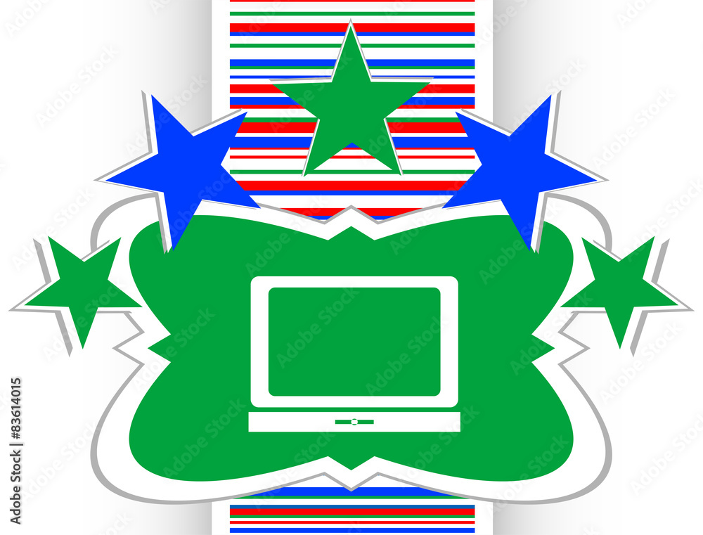 Poster notebook icon on glossy web round button