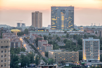 Naklejka premium overcast urban landscape