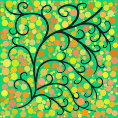 Abstract tree green for your design 3