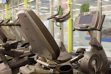 Modern interior of a fitness club 