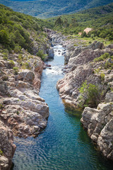 Naklejka na ściany i meble Flusslandschaften auf Korsika