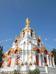 stupa or jedi Thai style in Wat Bang Nam Phueng Nai