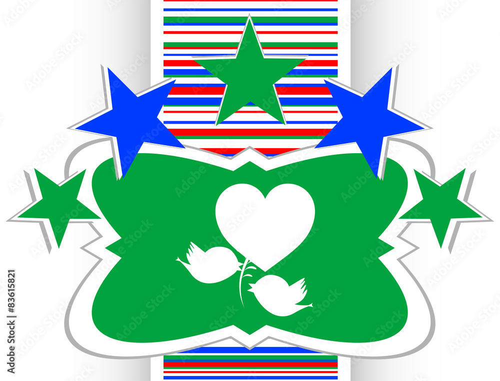Poster bird family web icons, web app button