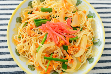 沖縄料理の素麺チャンプルー 
