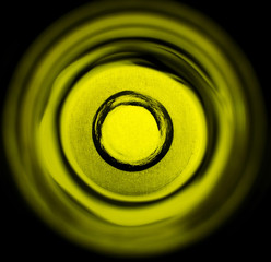 in wine bottle through the neck