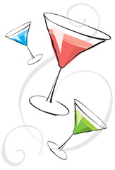Assorted martinis
