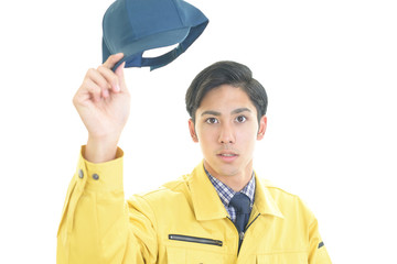 笑顔の作業員