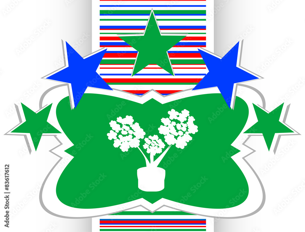 Poster flowers icon button app web