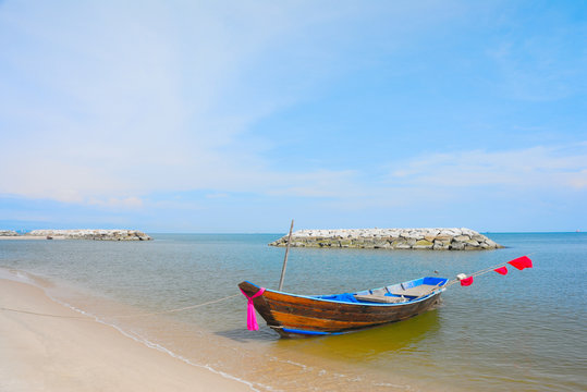 fishing boat on the beach, Thailand