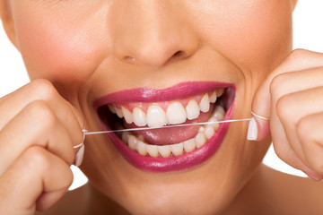 Fototapeta premium dental hygiene woman