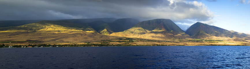 Beautiful sunset view of the West Coast of Maui Hawaii