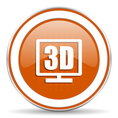 Obraz premium 3d display orange icon