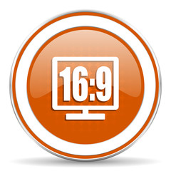 16 9 display orange icon