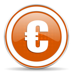 euro orange icon