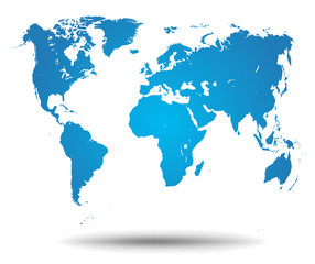 Fototapeta na wymiar World Map Illustration