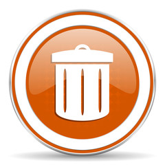 recycle orange icon recycle bin sign