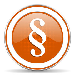paragraph orange icon law sign