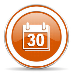 calendar orange icon organizer sign