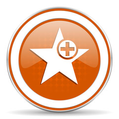 star orange icon add favourite sign