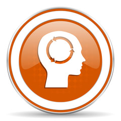 head orange icon human head sign
