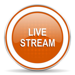 live stream orange icon