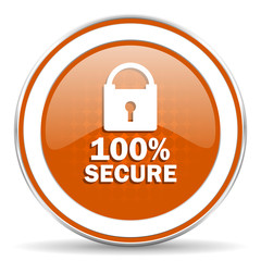 secure orange icon