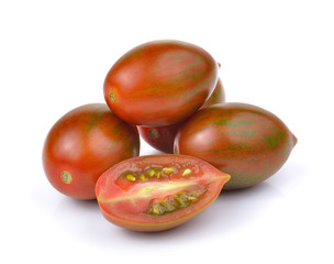 cherry tomatoes isolated on white background.