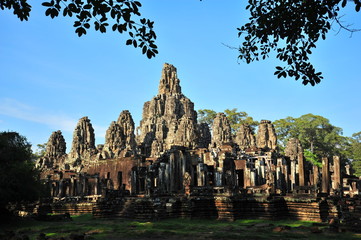 Fototapeta na wymiar Bayon Temple of Angkor Thom in Cambodia