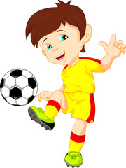 cute boy soccer player