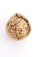 brown rice grains