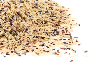 brown rice grains