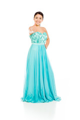 Model isolated thumbs up success