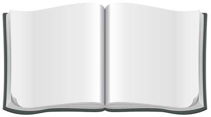 Open magazine with a clean blank sheet