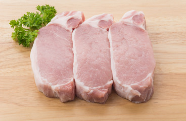 raw meat pork steak