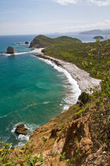 Beautiful landscape of Los Frailes beach in Machalilla National