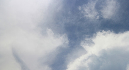 clouds in the blue sky