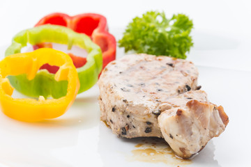 Pork steak with spicy pepper