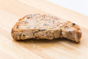 Pork steak with spicy pepper