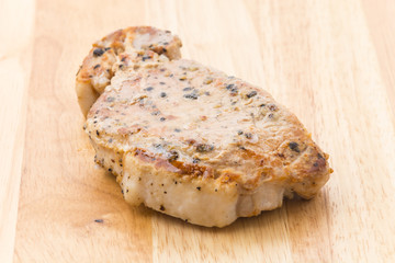 Pork steak with spicy pepper