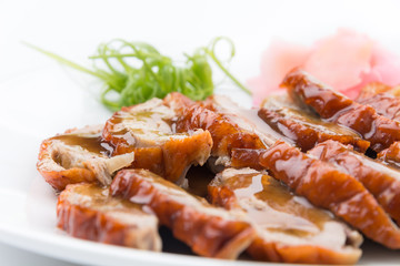 Roasted duck and vegetables, Chinese style