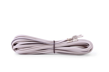 Gray cable isolated on white background