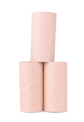 Paper tube on a white background