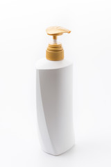 Gel, Foam Or Liquid Soap Plastic Bottle White.