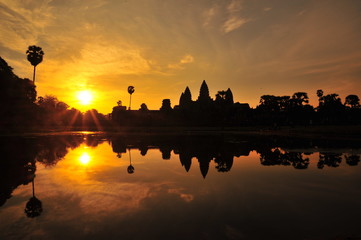 Angkor Wat Temple at Sunrise Backgrounds