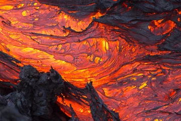 Abwaschbare Fototapete Vulkan Lava
