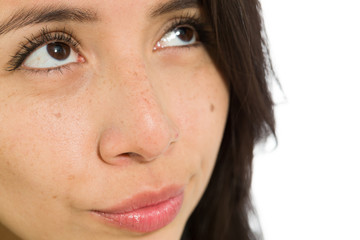 Model isolated thinking looking up